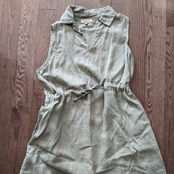 Italian short linen dress, size S - Picture 1 of 4